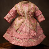 Antique French Rose Silk Dress