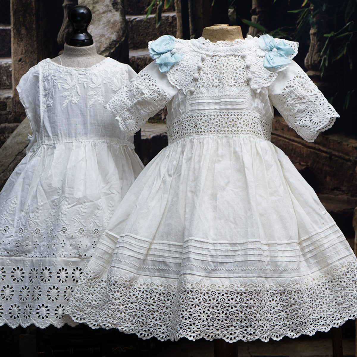 Antique doll dress & chemise