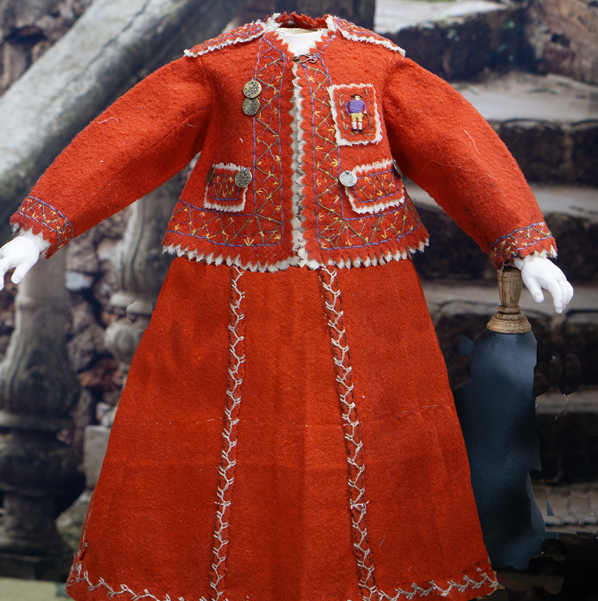 Antique doll costume