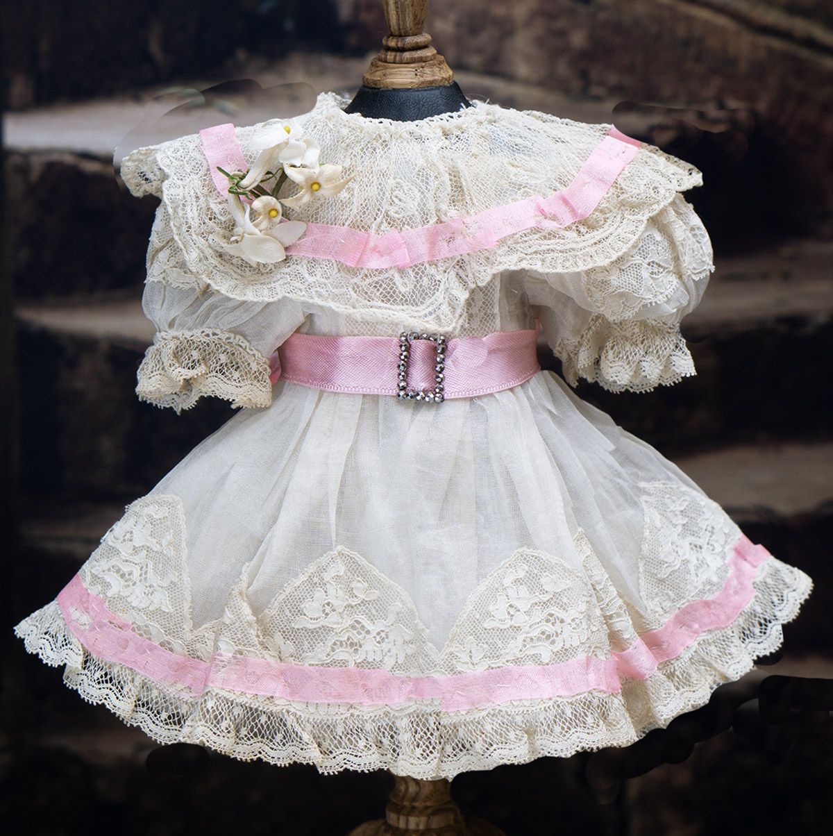 Antique doll dress and chemise