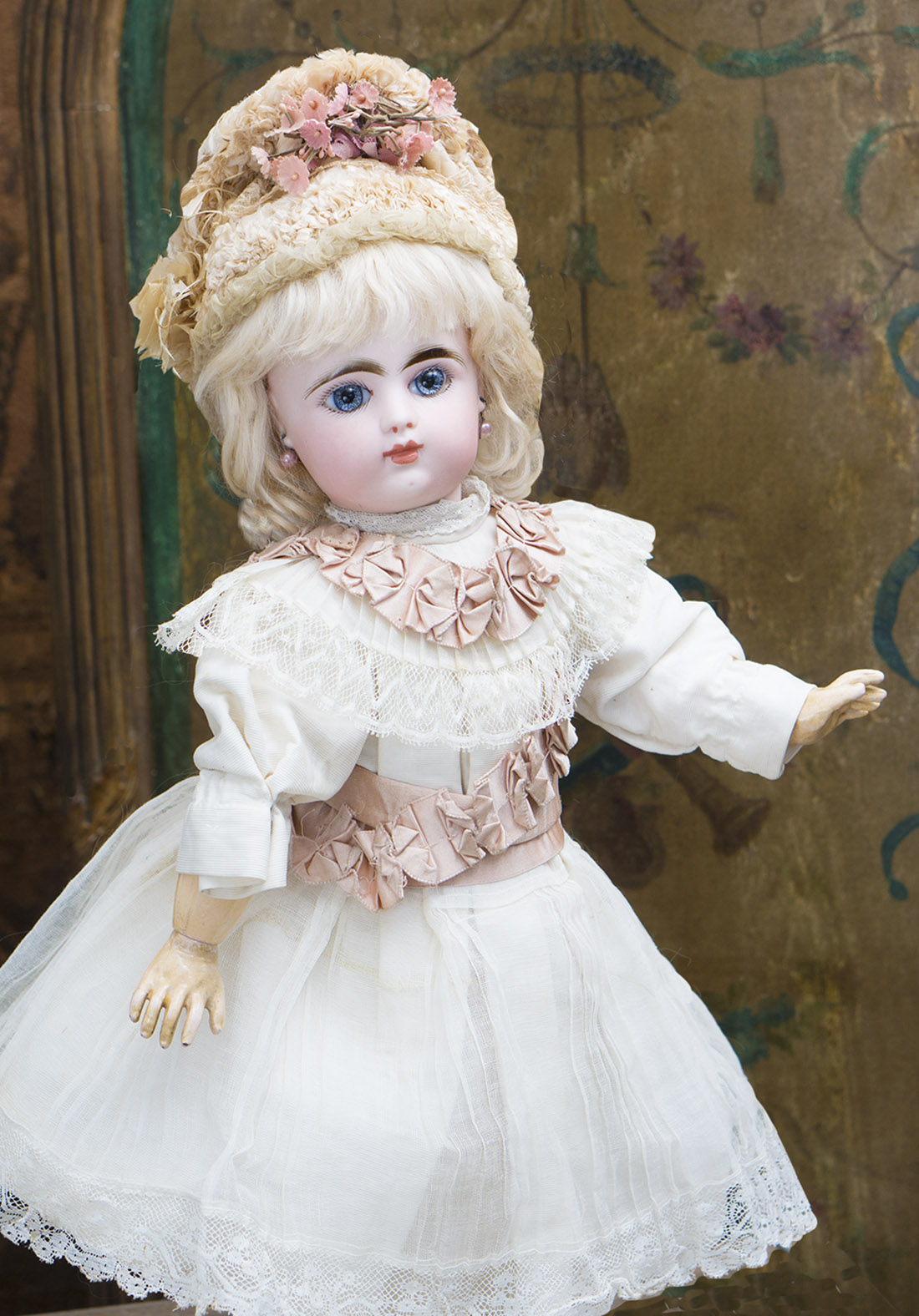старинное кружево, антикварное кружево, старинная кукла, одежда для кукол
