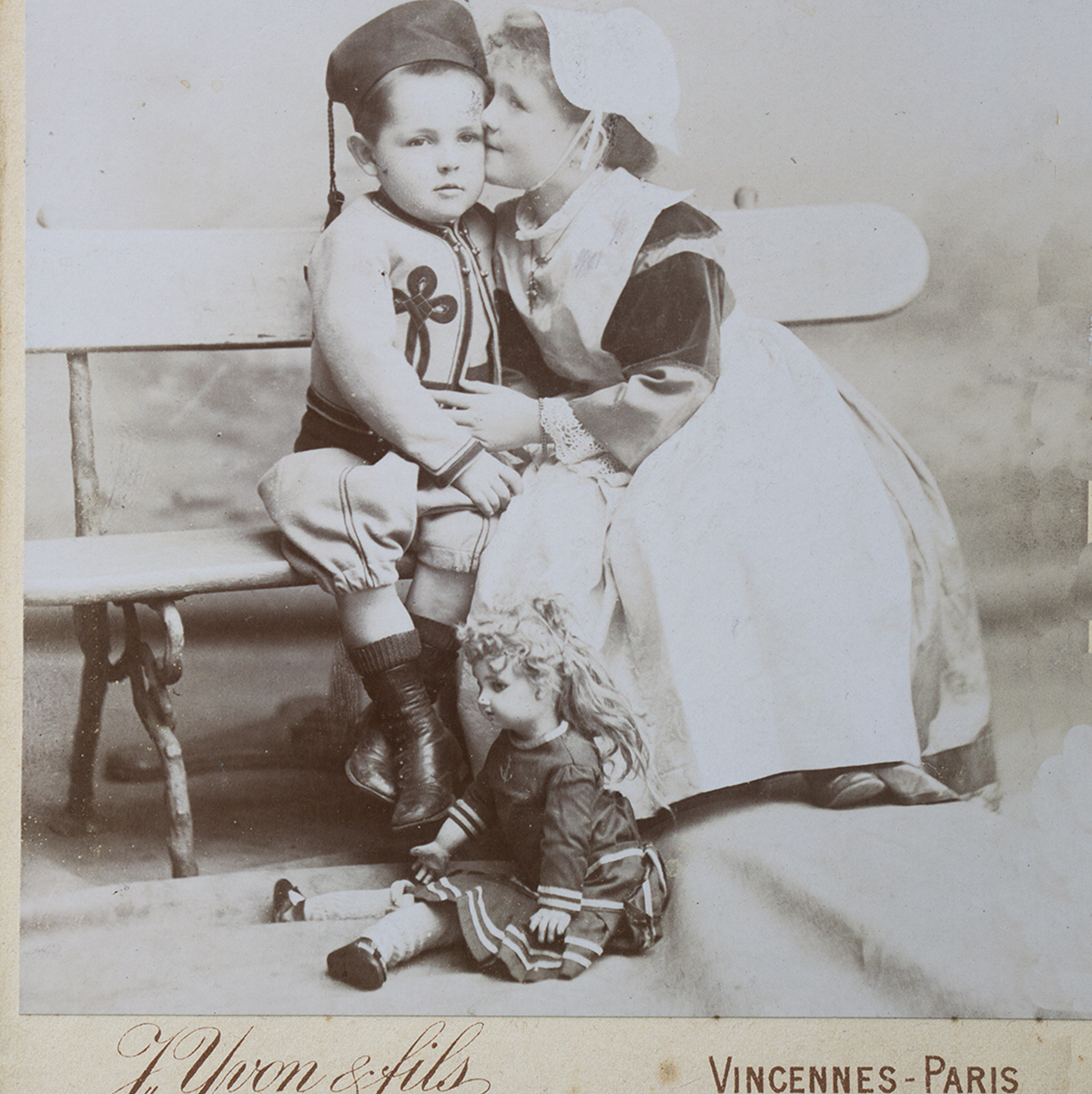 Antique photo with Jumeau Bebe