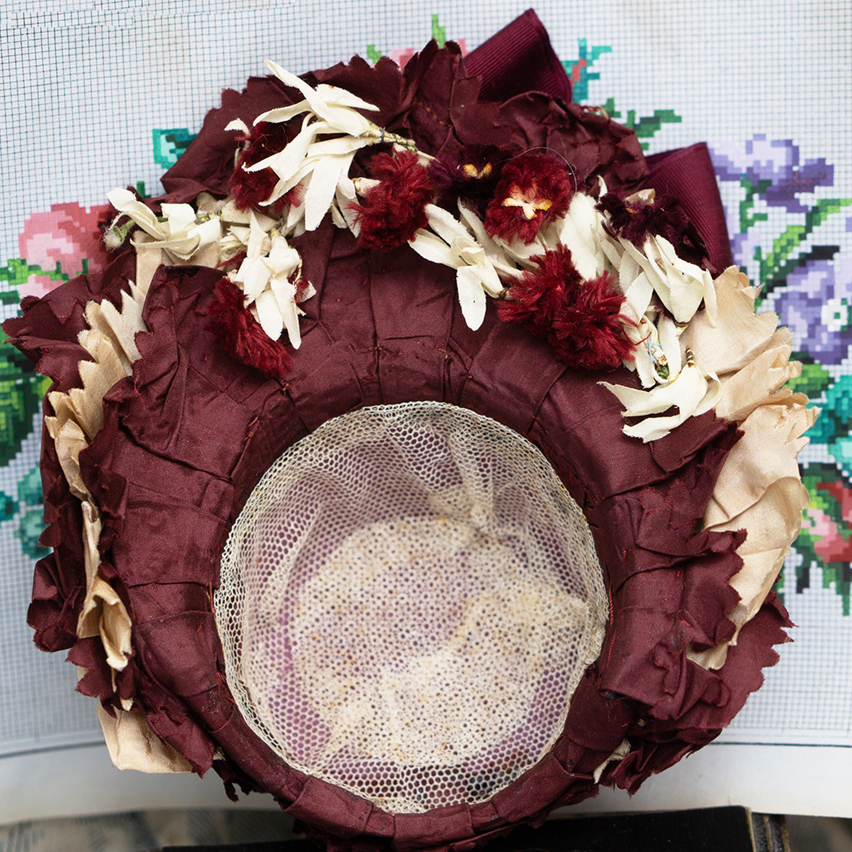 Antique doll bonnet