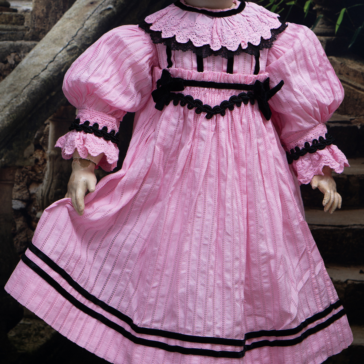Antique doll dress for bebe doll 25-26