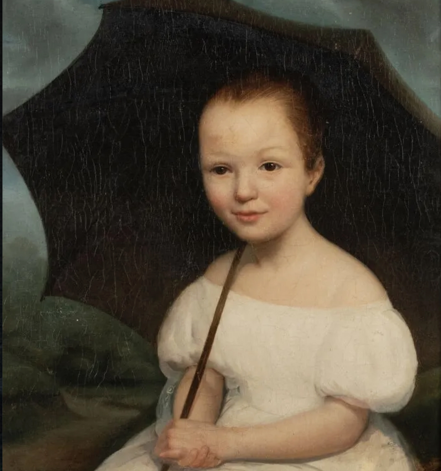 Portrait of young girl with parasol 